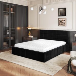 wohnli-moebel-suche-800001246807-1 POLSTERBETT VERTO 180x200 cm mit Bettkästen - Schwarz Holz MASSENO Möbel > Betten > Polsterbetten Schwarz