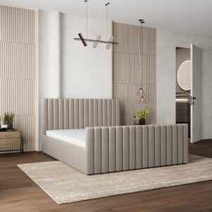 wohnli-moebel-suche-800001246820-1 POLSTERBETT CANOVA 160x200 cm mit Bettkästen - Beige Holz MASSENO Möbel > Betten > Polsterbetten Beige