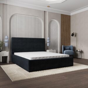 wohnli-moebel-suche-800001246859-1 POLSTERBETT MIRETTI 160x200 cm mit Bettkästen - Schwarz Holz MASSENO Möbel > Betten > Polsterbetten Schwarz