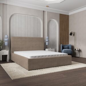 wohnli-moebel-suche-800001246866-1 POLSTERBETT MIRETTI 140x200 cm mit Bettkästen - Beige Holz MASSENO Möbel > Betten > Polsterbetten Beige