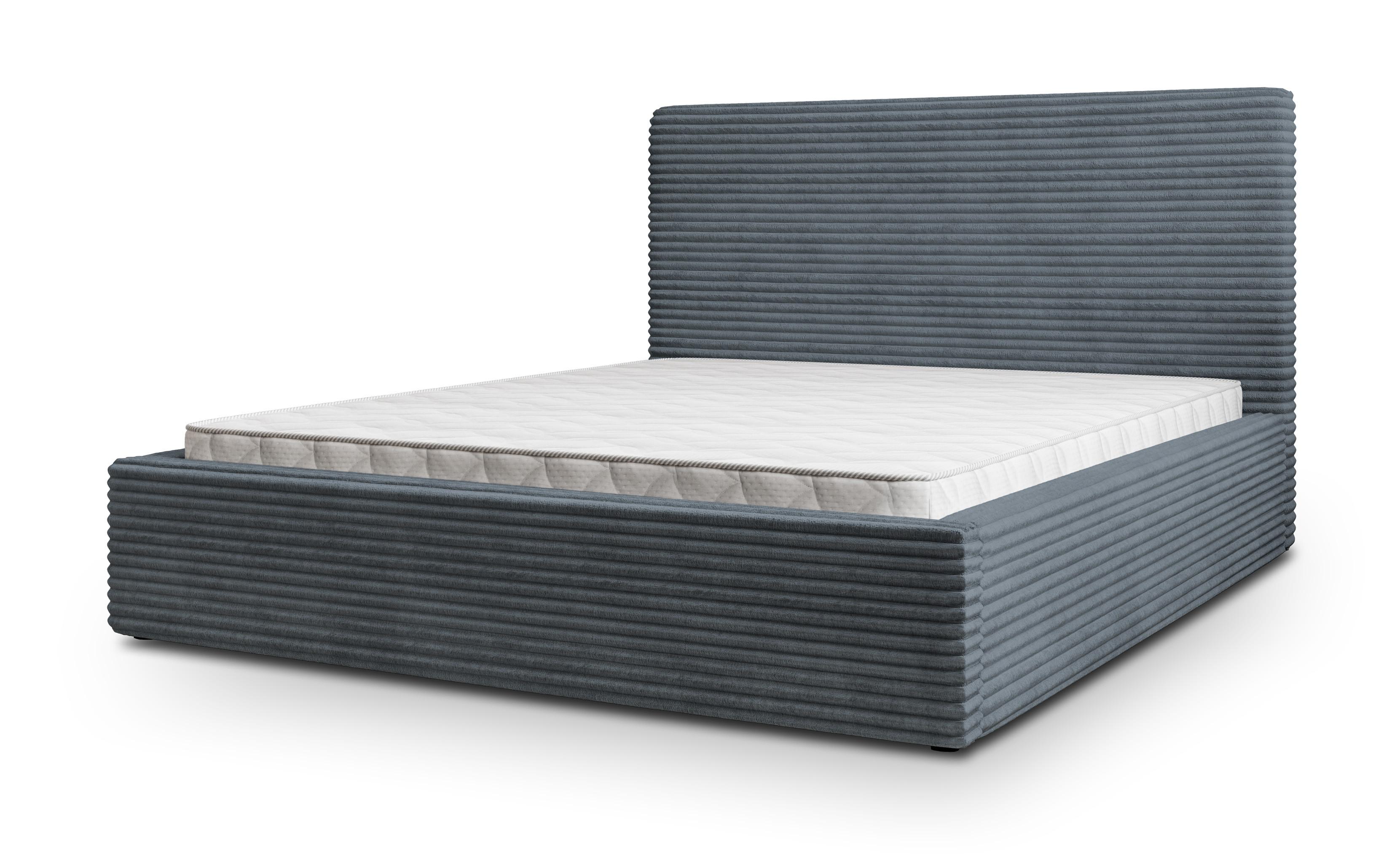 wohnli-moebel-suche-800001246880 Wohnli Möbelsuche - POLSTERBETT MIRETTI 140x200 cm mit Bettkästen - Grau