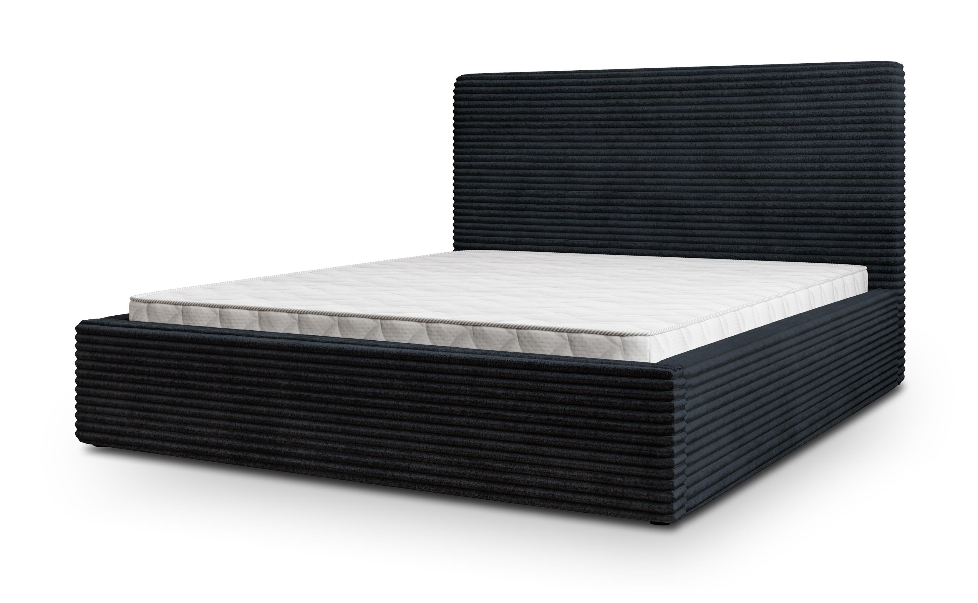 wohnli-moebel-suche-800001246902 Wohnli Möbelsuche - POLSTERBETT MIRETTI 140x200 cm mit Bettkästen - Schwarz