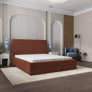 wohnli-moebel-suche-800001246903-1 POLSTERBETT MIRETTI 160x200 cm mit Bettkästen - Braun Holz MASSENO Möbel > Betten > Polsterbetten Braun