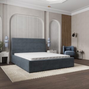 wohnli-moebel-suche-800001246906-1 POLSTERBETT MIRETTI 180x200 cm mit Bettkästen - Grau Holz MASSENO Möbel > Betten > Polsterbetten Grau