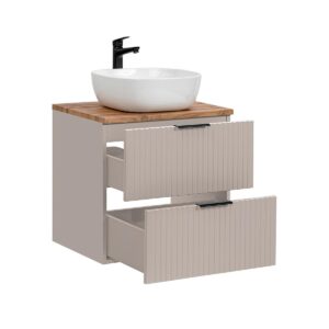 wohnli-moebel-suche-800001247822-1 WASCHTISCH 60.6cm Adriel Beige Holzwerkstoff Petits-meubles Möbel > Schränke > Badezimmerschränke > Waschtische Beige