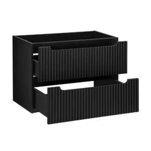 wohnli-moebel-suche-800001247825-1 WASCHTISCH 80.4cm Riva Schwarz und Holz Holzwerkstoff Petits-meubles Möbel > Schränke > Badezimmerschränke > Waschtische Schwarz