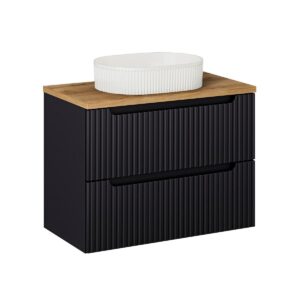wohnli-moebel-suche-800001247825 Wohnli Möbelsuche - WASCHTISCH 80.4cm Riva Schwarz und Holz
