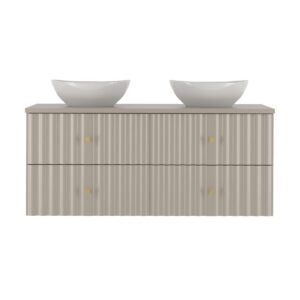 DOPPELWASCHTISCH 120.6cm Izae Kaschmir Holzwerkstoff Petits-meubles Möbel > Schränke > Badezimmerschränke > Waschtische Beige