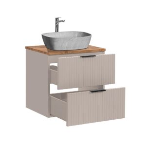 wohnli-moebel-suche-800001247834-1 WASCHTISCH 60.6cm Adriel Beige Holzwerkstoff Petits-meubles Möbel > Schränke > Badezimmerschränke > Waschtische Beige