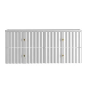 DOPPELWASCHTISCH 120.6cm Izae Weiß Holzwerkstoff Petits-meubles Möbel > Schränke > Badezimmerschränke > Waschtische Weiß