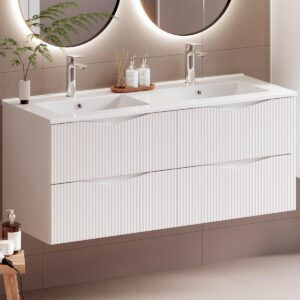 wohnli-moebel-suche-800001247847-1 DOPPELWASCHTISCH 120cm Tao Weiß Holzwerkstoff Petits-meubles Möbel > Schränke > Badezimmerschränke > Waschtische Weiß