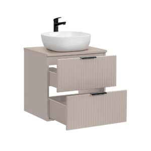 wohnli-moebel-suche-800001247849-1 WASCHTISCH 60.6cm Adriel Beige Holzwerkstoff Petits-meubles Möbel > Schränke > Badezimmerschränke > Waschtische Beige