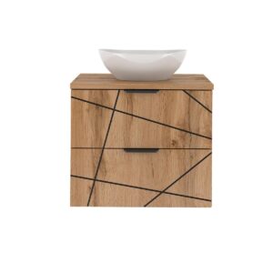 wohnli-moebel-suche-800001247854-1 WASCHTISCH 60.6cm Teren Holz Holzwerkstoff Petits-meubles Möbel > Schränke > Badezimmerschränke > Waschtische Braun