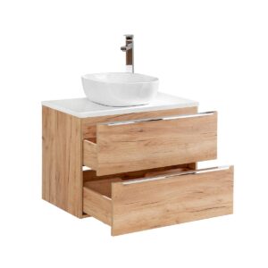 wohnli-moebel-suche-800001247857-1 WASCHTISCH 80.4cm April Holz Holzwerkstoff Petits-meubles Möbel > Schränke > Badezimmerschränke > Waschtische Braun