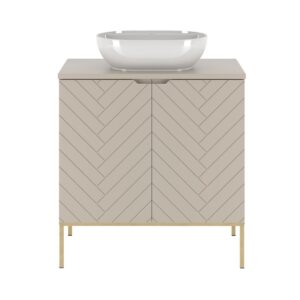 wohnli-moebel-suche-800001247859-1 WASCHTISCH 80.6cm Daria Kaschmir Holzwerkstoff Petits-meubles Möbel > Schränke > Badezimmerschränke > Waschtische Beige