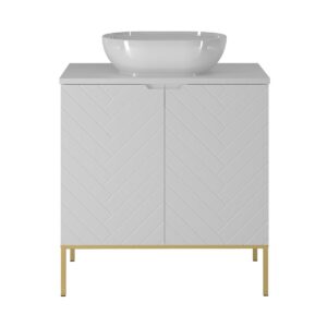 wohnli-moebel-suche-800001247863-1 WASCHTISCH 80.6cm Daria Weiß Holzwerkstoff Petits-meubles Möbel > Schränke > Badezimmerschränke > Waschtische Weiß