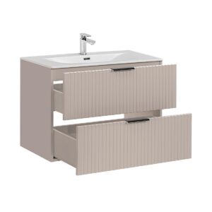wohnli-moebel-suche-800001247874-1 WASCHTISCH 80.2cm Adriel Beige Holzwerkstoff Petits-meubles Möbel > Schränke > Badezimmerschränke > Waschtische Beige