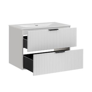 wohnli-moebel-suche-800001247881-1 WASCHTISCH 80.2cm Adriel Weiß Holzwerkstoff Petits-meubles Möbel > Schränke > Badezimmerschränke > Waschtische Weiß