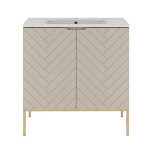 wohnli-moebel-suche-800001247942-1 WASCHTISCH 80cm Daria Kaschmir Holzwerkstoff Petits-meubles Möbel > Schränke > Badezimmerschränke > Waschtische Beige