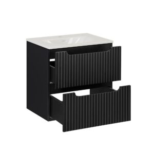 WASCHTISCH 60cm Riva Schwarz Holzwerkstoff Petits-meubles Möbel > Schränke > Badezimmerschränke > Waschtische Schwarz