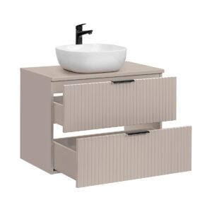 WASCHTISCH 80.6cm Adriel Beige Holzwerkstoff Petits-meubles Möbel > Schränke > Badezimmerschränke > Waschtische Beige
