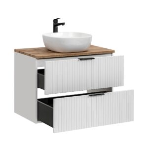 wohnli-moebel-suche-800001248006-1 WASCHTISCH 80.6cm Adriel Weiß Holzwerkstoff Petits-meubles Möbel > Schränke > Badezimmerschränke > Waschtische Weiß