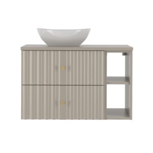 wohnli-moebel-suche-800001248032-1 WASCHTISCH 80.6cm Izae Kaschmir Holzwerkstoff Petits-meubles Möbel > Schränke > Badezimmerschränke > Waschtische Beige