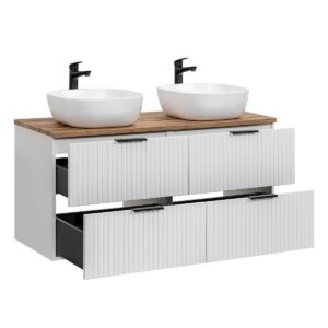 DOPPELWASCHTISCH 120.8cm Adriel Weiß Holzwerkstoff Petits-meubles Möbel > Schränke > Badezimmerschränke > Waschtische Weiß