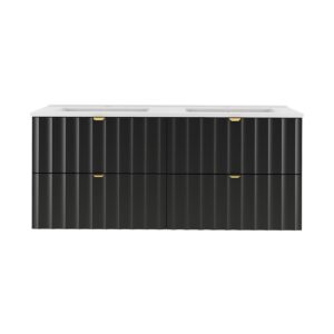 wohnli-moebel-suche-800001248074-1 DOPPELWASCHTISCH 120cm Lexa Schwarz Holzwerkstoff Petits-meubles Möbel > Schränke > Badezimmerschränke > Waschtische Schwarz