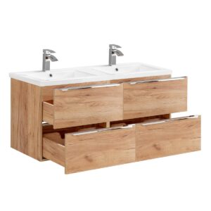 wohnli-moebel-suche-800001248084-1 DOPPELWASCHTISCH 120cm April Holz Holzwerkstoff Petits-meubles Möbel > Schränke > Badezimmerschränke > Waschtische Braun