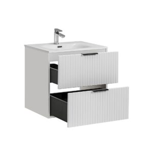 WASCHTISCH 60.2cm Adriel Weiß Holzwerkstoff Petits-meubles Möbel > Schränke > Badezimmerschränke > Waschtische Weiß