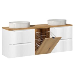wohnli-moebel-suche-800001248143 Wohnli Möbelsuche - DOPPELWASCHTISCH 160.4cm Riva Weiß und Holz