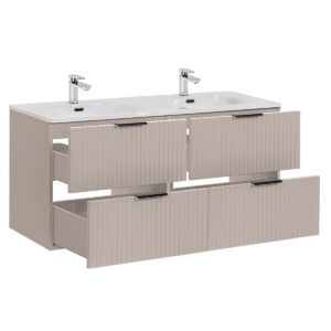DOPPELWASCHTISCH 120.4cm Adriel Beige Holzwerkstoff Petits-meubles Möbel > Schränke > Badezimmerschränke > Waschtische Beige