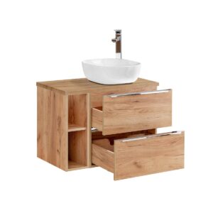 wohnli-moebel-suche-800001248187-1 WASCHTISCH 80.4cm April Holz Holzwerkstoff Petits-meubles Möbel > Schränke > Badezimmerschränke > Waschtische Braun