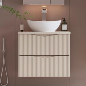 WASCHTISCH 60.6cm Tao Kaschmir Holzwerkstoff Petits-meubles Möbel > Schränke > Badezimmerschränke > Waschtische Beige