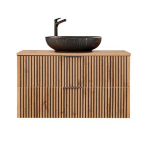 wohnli-moebel-suche-800001248355 Wohnli Möbelsuche - WASCHTISCH 100.6cm Gaia Holz in Eichenoptik und Schwarz