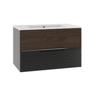 wohnli-moebel-suche-800001248361 Wohnli Möbelsuche - WASCHTISCH 80cm Sylla Schwarz und Holz