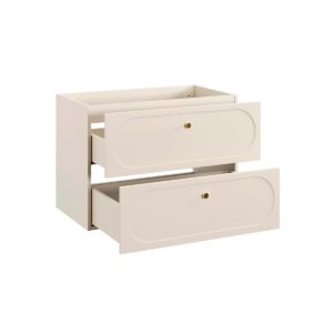 wohnli-moebel-suche-800001248370-1 WASCHTISCH 80.2cm Sanae Sandbeige Holzwerkstoff Petits-meubles Möbel > Schränke > Badezimmerschränke > Waschtische Beige