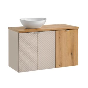 wohnli-moebel-suche-800001248375-1 WASCHTISCH 100cm Manoa Kaschmir - Holz Holzwerkstoff Petits-meubles Möbel > Schränke > Badezimmerschränke > Waschtische Beige