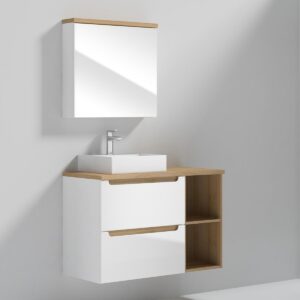 wohnli-moebel-suche-800001248378-1 WASCHTISCH 90cm Livia Weiß Holzwerkstoff Petits-meubles Möbel > Schränke > Badezimmerschränke > Waschtische Weiß