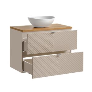 wohnli-moebel-suche-800001248405-1 WASCHTISCH 80.4cm Manoa Kaschmir Holzwerkstoff Petits-meubles Möbel > Schränke > Badezimmerschränke > Waschtische Beige