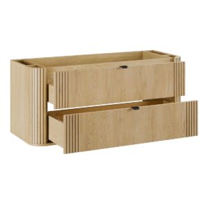 wohnli-moebel-suche-800001248435-1 WASCHTISCH 120.4cm Mila Helle Eiche Holzwerkstoff Petits-meubles Möbel > Schränke > Badezimmerschränke > Waschtische Braun