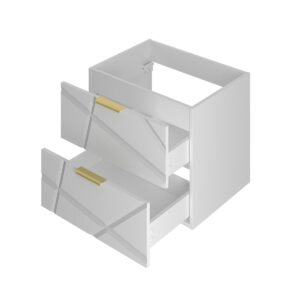 wohnli-moebel-suche-800001248442-1 WASCHTISCH 60.6cm Aurora Weiß Holzwerkstoff Petits-meubles Möbel > Schränke > Badezimmerschränke > Waschtische Weiß