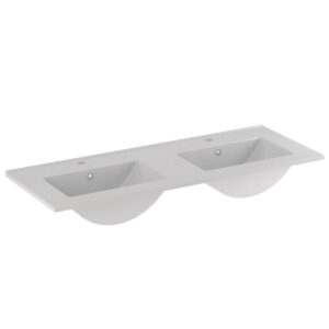 wohnli-moebel-suche-800001248443-1 DOPPELWASCHTISCH 120cm Siena Holz und Schwarz Holzwerkstoff Petits-meubles Möbel > Schränke > Badezimmerschränke > Waschtische Braun