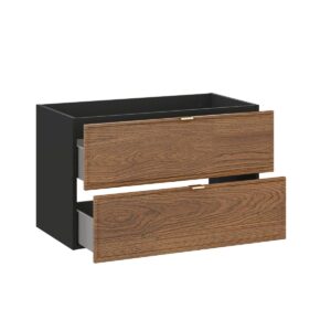 wohnli-moebel-suche-800001248448-1 WASCHTISCH 80.2cm Elena Holz und Schwarz Holzwerkstoff Petits-meubles Möbel > Schränke > Badezimmerschränke > Waschtische Schwarz