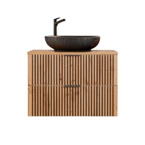 wohnli-moebel-suche-800001248450 Wohnli Möbelsuche - WASCHTISCH 80.6cm Gaia Holz in Eichenoptik und Schwarz