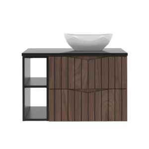 wohnli-moebel-suche-800001248453-1 WASCHTISCH 80.6cm Siena Holz und Schwarz Holzwerkstoff Petits-meubles Möbel > Schränke > Badezimmerschränke > Waschtische Schwarz