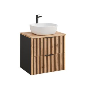 wohnli-moebel-suche-800001248465 Wohnli Möbelsuche - WASCHTISCH 60.6cm Gaia Holz in Eichenoptik und Schwarz