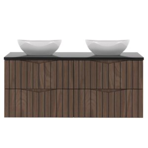 DOPPELWASCHTISCH 120.6cm Siena Holz und Schwarz Holzwerkstoff Petits-meubles Möbel > Schränke > Badezimmerschränke > Waschtische Schwarz