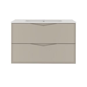 WASCHTISCH 80cm Ellie Kaschmir Holzwerkstoff Petits-meubles Möbel > Schränke > Badezimmerschränke > Waschtische Beige